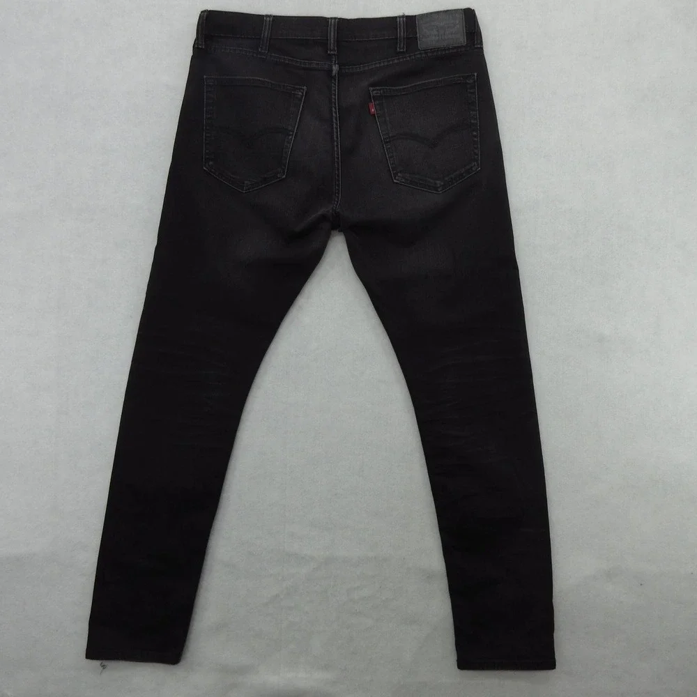 Levis 512 Jeans Mens 38x33 Black Charcoal Slim Taper Fit Stretch Denim Pants